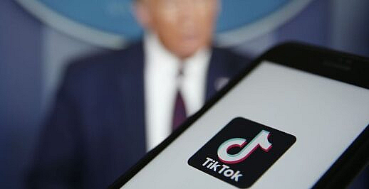 The TikTok logo is displayed in the app store.BLOOMBERG/PHOTOGRAPHER: BLOOMBERG/BLOOMBER
