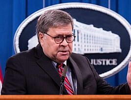 Barr Press Conference on Terror Charges, Reporters Quickly Change Subject