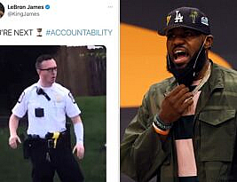 LeBron James Tweets Photo of Columbus Cop, Is Widely Condemned
