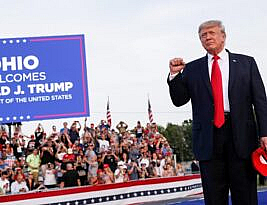Trump Returns in Ohio Rally Promoting Primary Challenge to Pro-Impeachment Congressman